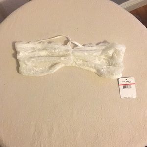 NWT Free People White Bandeau bra